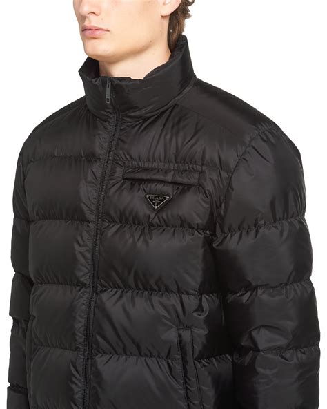 prada puffer jacket brown|prada re nylon puffer jacket.